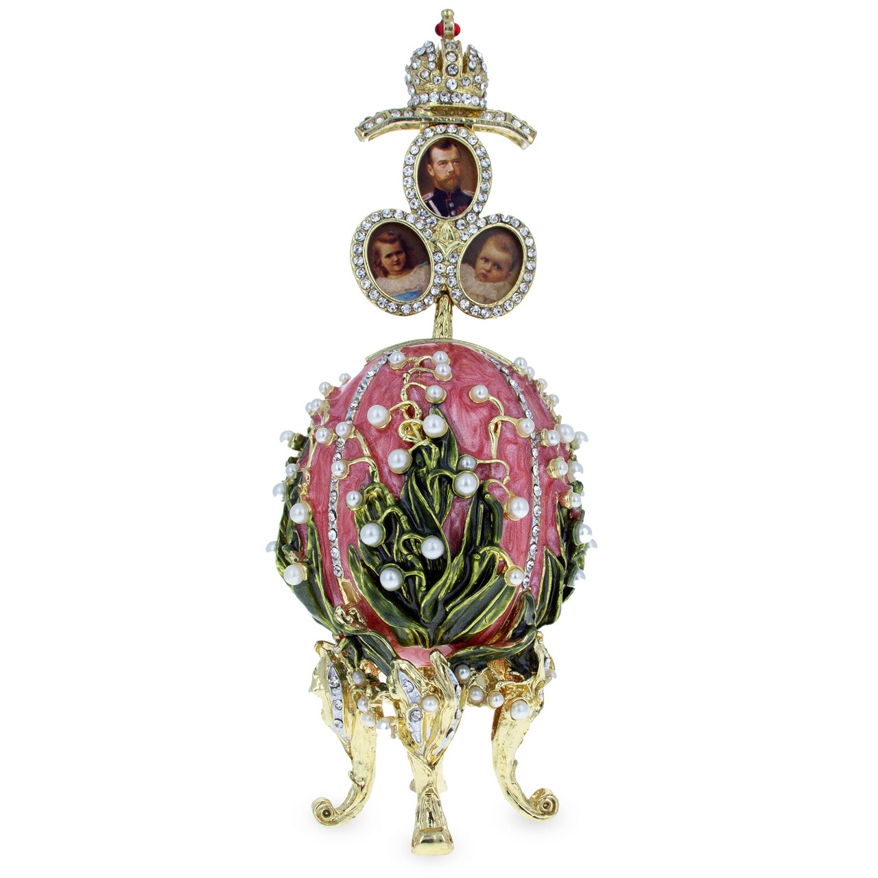 1898 Lilies of the Valley Musical Royal Imperial Easter Egg 6.3 Inches